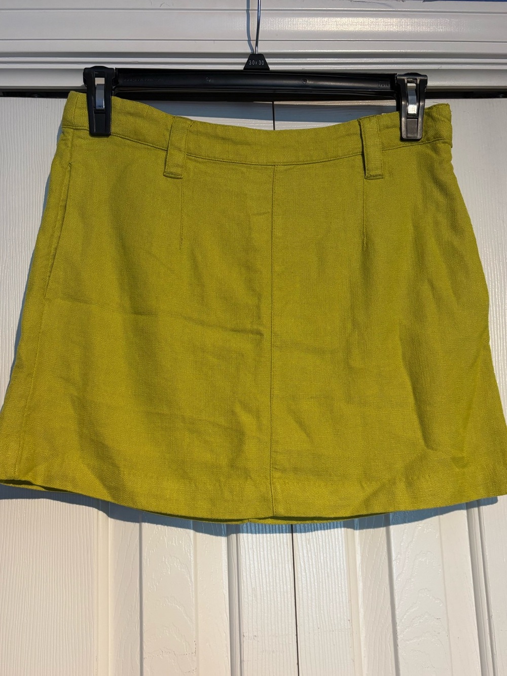 Free People Chartreuse Mini Skirt
